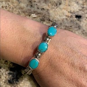 .925 sterling silver and turquoise bracelet